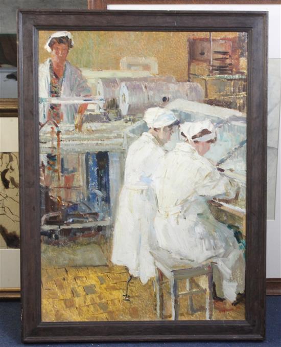 Marat Semonovich Shanin (1928-) Medical Students 27 x 19in.
